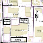UVthreebuildings Excerpt of map included in the Northeast Design Review Board report from October 20, 2008 (click to download the whole document (215 KB PDF)